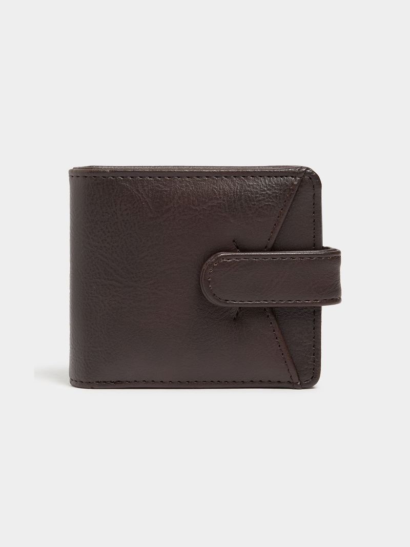 MKM Chocolate Brown Top Stitch Combo Wallet - Bash.com