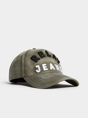 Men's Relay Jeans Bold Brand 5 Panel Fatigue Peak Cap