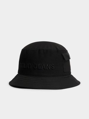 Men's Relay Jeans Fine Cord Black Bucket Hat - Black
