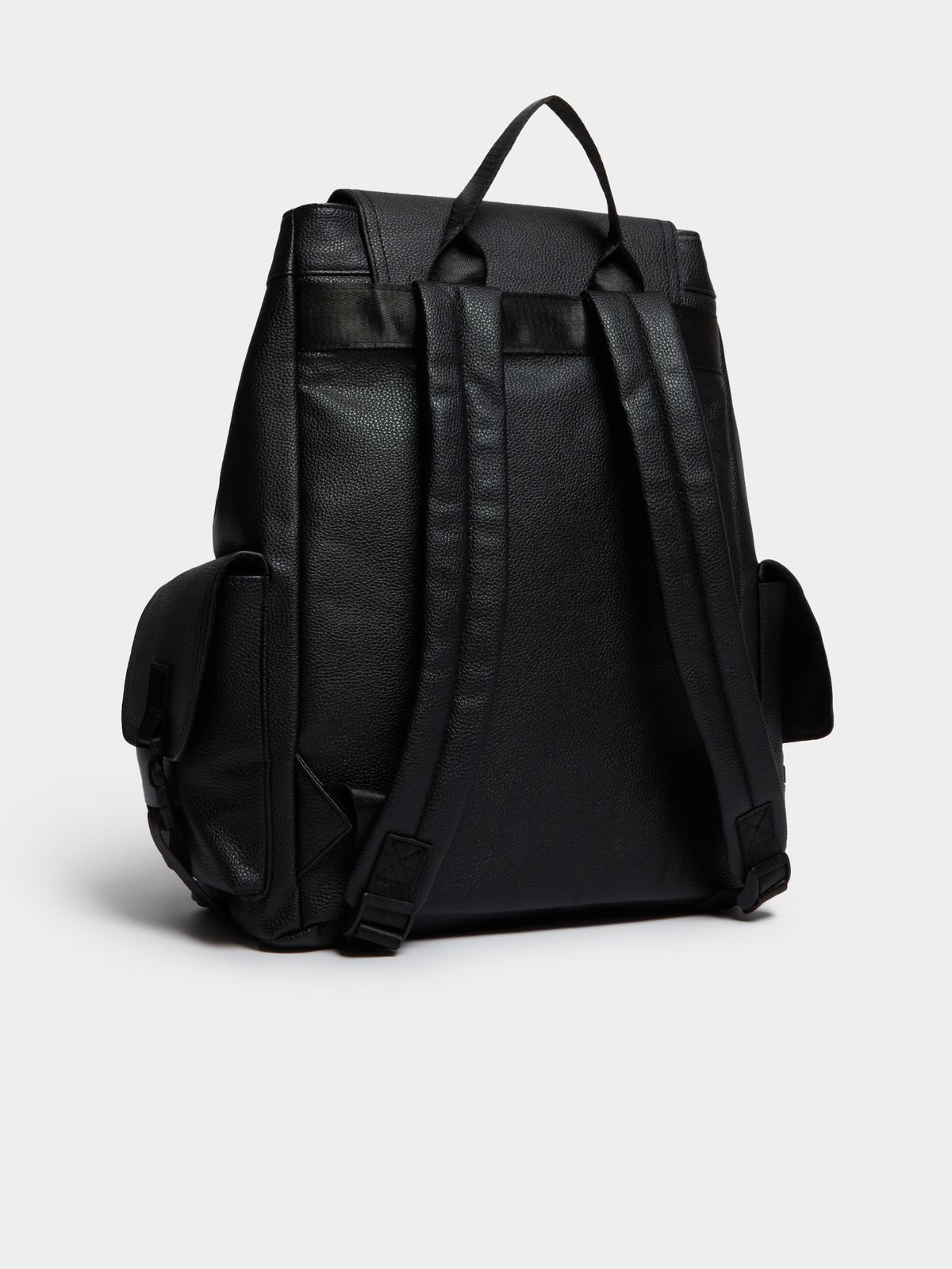 Men's Markham PU Rucksack Black Backpack - Bash.com