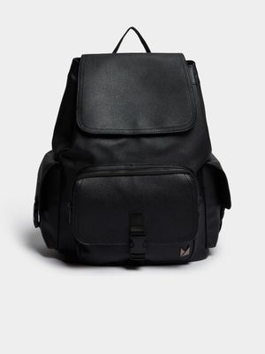 Men's Markham PU Rucksack Black Backpack