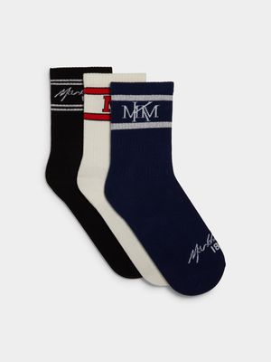 MKM Multicolour 3PK STADIUM SMART Socks