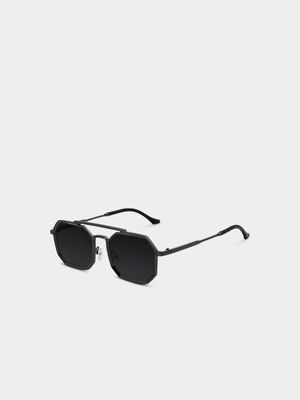 Men's Markham Hexagon Chrome Sunglasses
