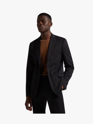 Men's Markham Slim Wool Blend Black Suit Jacket