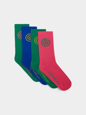 Men's Markham 3pk Colour Block Multicolour Socks