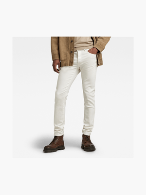 G-Star Men's 3301 White Slim Jean