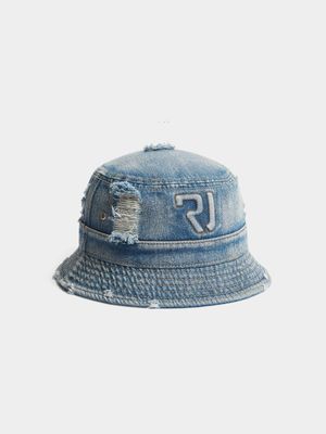 Men's Relay Jeans Rip & Repair Denim Blue Bucket Hat