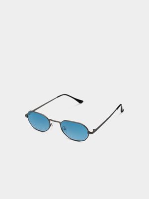 Men's Markham Hexagon Silver Sunglasses