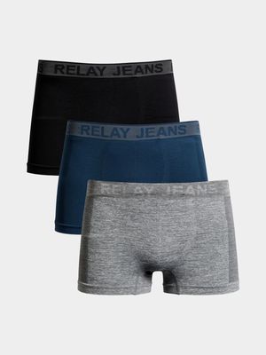 Men's Relay Jeans 3pk Panel Multicolour Boxers