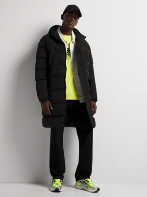 Men's Markham Longer-Line Black Puffer Jacket