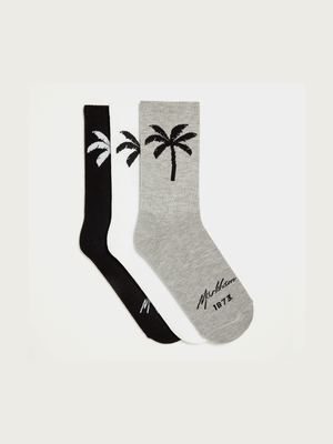 MKM Multicolour 3PK ISLAND FRESH PALM Socks