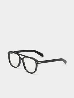 Men's Markham Retro Blublocker Black Sunglasses