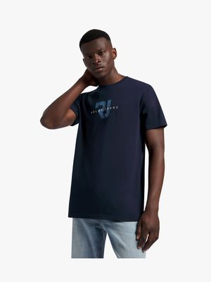 Men's Relay Jeans Slim Fit LockUp Navy Graphic T-Shirt