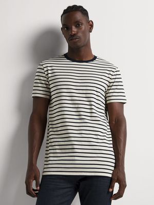 Men's Markham Horizontal Stripe Green/Milk T-Shirt