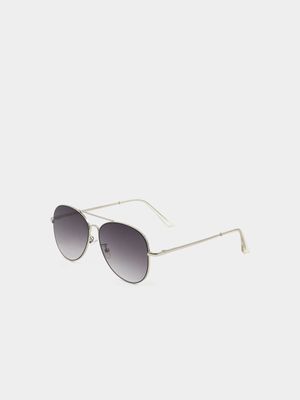 Men's Markham Core Silver Avaitor Sunglasses