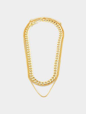 MKM Gold Classic Rope Curb Necklace Pack