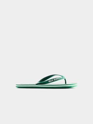 RJ Classic Rubber Flip Flop Green White