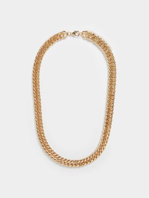 MKM Gold Chunky Curb Chain Necklace