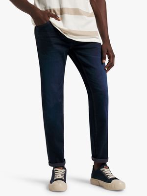 Men's Relay Jeans Sustainable Straight Leg Dark Blue Jean
