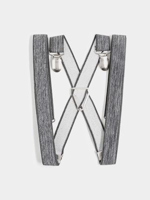 Men's Markham Melange Grey Suspenders
