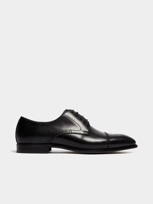 Men's Markham Premium Lace Up Black Brogue  Shoe