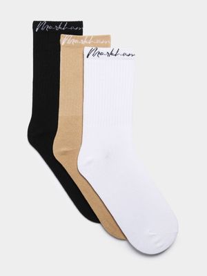 Men's Markham 3 Pack New Cool Multicolour Socks