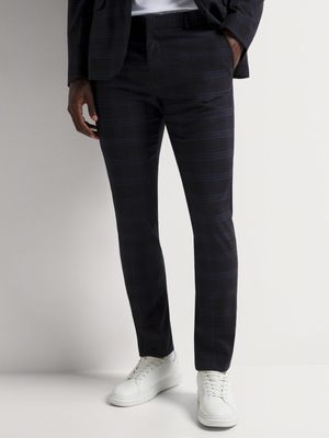 Men's Markham Slim Check Black/Blue Trouser