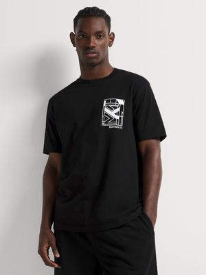 Men's Markham Signature Placement Graphic Black T-Shirt