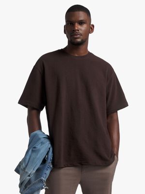 Men's Relay Jeans Boxy Ottoman Brown T-Shirt