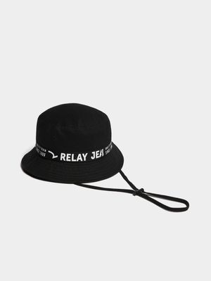 Men's Relay Jeans Tape Black Boonie Hat