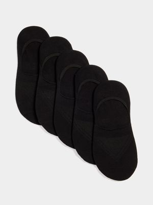 Men's Relay Jeans 5 Pack Invisible Black Socks
