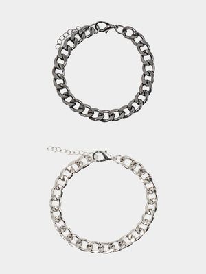 Men's Markham Thick Double Chain Multicolour Bracelet Pack