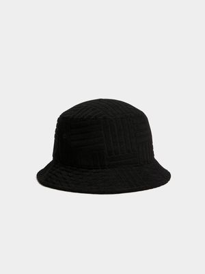 Men's Markham Abstract Towel Black Bucket Hat