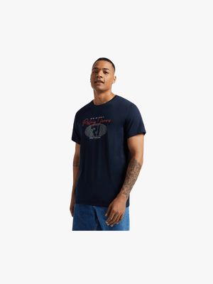 Men's Relay Jeans Navy Slim Fit Graphic T-Shirt