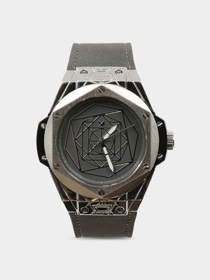 Men's Markham Geometric Grey Watch
