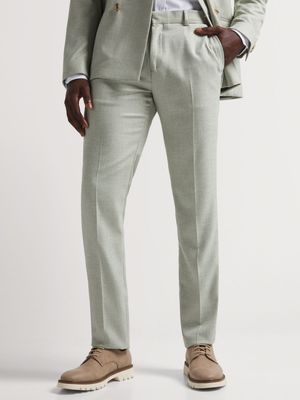 Men's Markham Slim Houndstooth Green Trouser