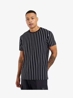 Men's Markham Vertical Pinstripe Black T-Shirt