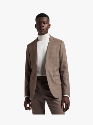 Men's Markham Slim Check Brown/Chestnut Suit Jacket