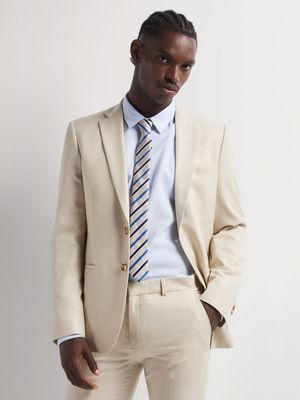 Men's Markham Slim Plain Texture Stone Jacket