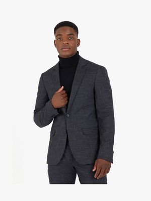 Men's Markham Textured Slate Skinny Suit Jacket