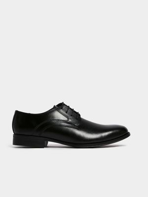 Men's Markham Classic Lace Up Side Detail Black Shoes