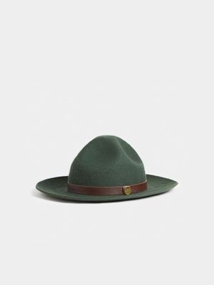Simon And Mary Olive Green Mounty Trad Hat