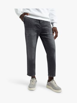 RJ BLACK WASH TAPERED GILLY JEAN