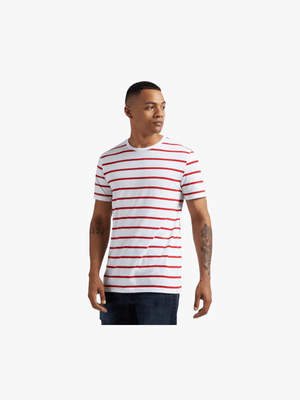 MKM Red/White Horizontal Stripe T-Shirt