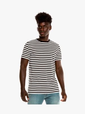 BLOCK STRIPE T-SHIRT BLACK