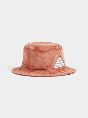 RJ Orange Washed Denim Bucket Hat