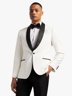 Men's Markham Occasion Slim Tuxedo Shawl Black/White Suit Jacket