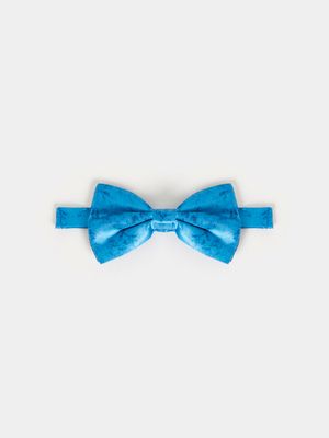 MKM Teal MARBLE PRINT BOW TIE