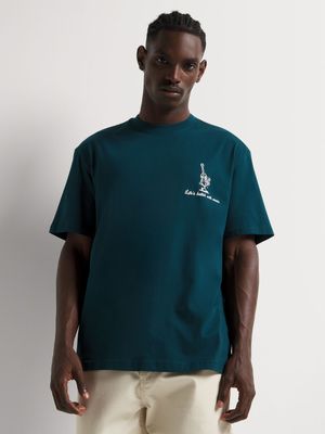 Men's Markham Music Graphic Forest Green T-Shirt