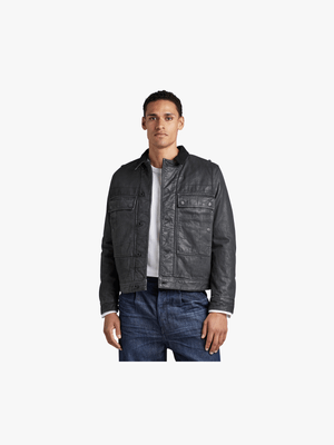 G-Star Men's Grey Utility Flap Pocket Lined Jacket